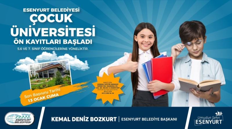 ÇOCUK ÜNİVERSİTESİ’NİN ÖN KAYITLARI BAŞLADI